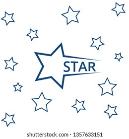 Star Outline Vector Illustration