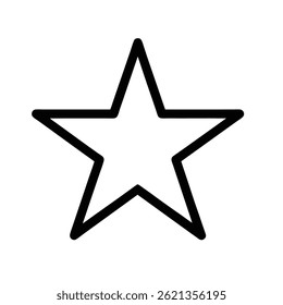 Star outline vector isolated icon on white background