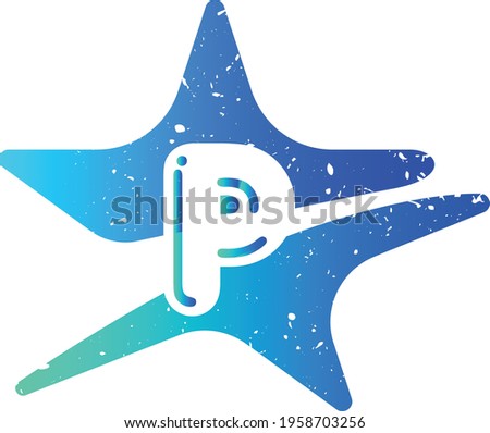 Star P Letter Logo Design