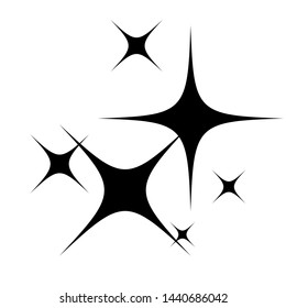 Star particle icon vector . Cleaning, fresh, hygiene and shine in house. Flat vector cartoon illustration