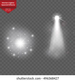 star with particles and spotlights special effects