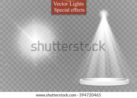 star with particles and spotlights special effects