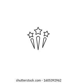 Star party line vector icon