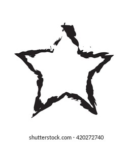 star patriot symbol grunge vector shape