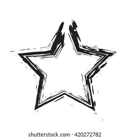 star patriot symbol grunge vector shape