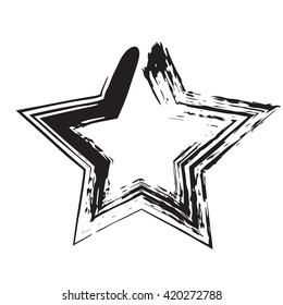 star patriot symbol grunge vector shape