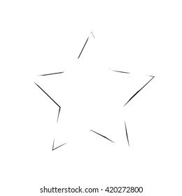 star patriot symbol grunge vector shape