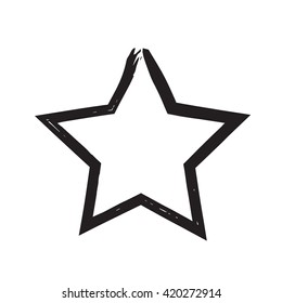 star patriot symbol grunge vector shape