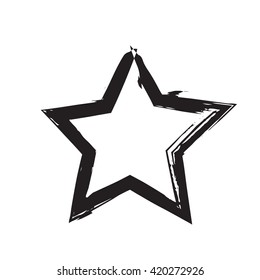 star patriot symbol grunge vector shape