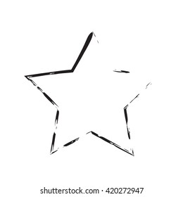 star patriot symbol grunge vector shape