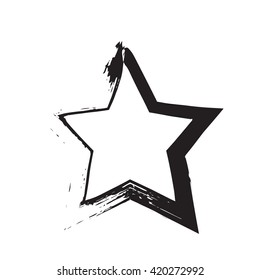 star patriot symbol grunge vector shape