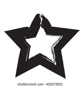 star patriot symbol grunge vector shape