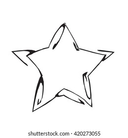 star patriot symbol grunge vector shape