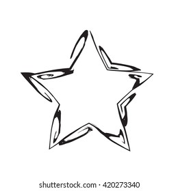 star patriot symbol grunge vector shape