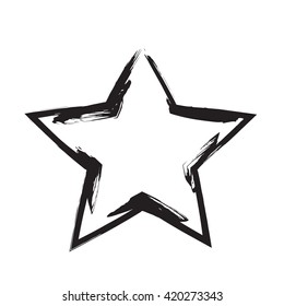 star patriot symbol grunge vector shape