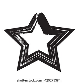 star patriot symbol grunge vector shape