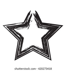 star patriot symbol grunge vector shape