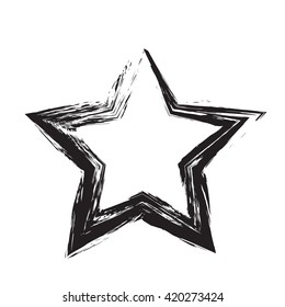 star patriot symbol grunge vector shape