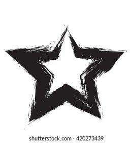 star patriot symbol grunge vector shape