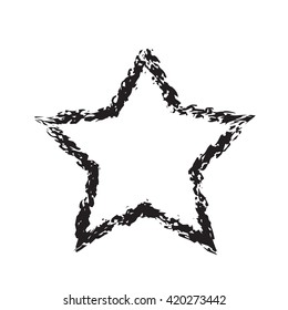 star patriot symbol grunge vector shape