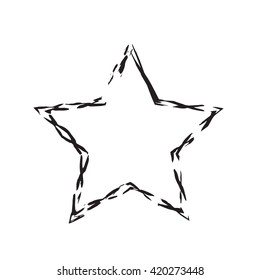 star patriot symbol grunge vector shape