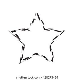 star patriot symbol grunge vector shape