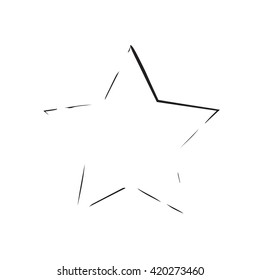 star patriot symbol grunge vector shape