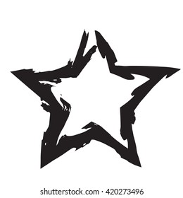 star patriot symbol grunge vector shape