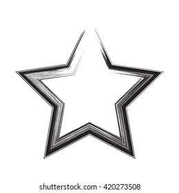 star patriot symbol grunge vector shape