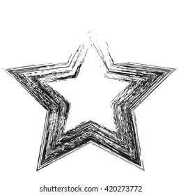 star patriot symbol grunge vector shape