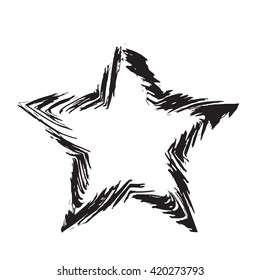 star patriot symbol grunge vector shape