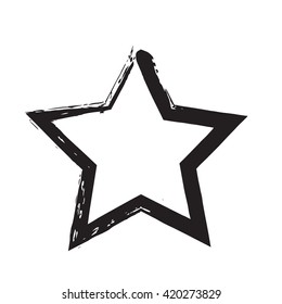 star patriot symbol grunge vector shape