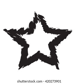 star patriot symbol grunge vector shape