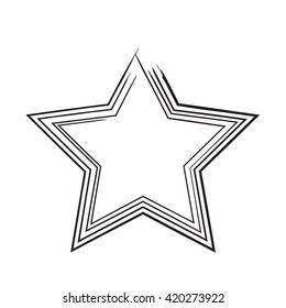 star patriot symbol grunge vector shape