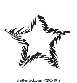 star patriot symbol grunge vector shape