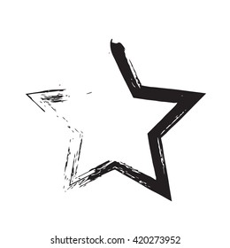 star patriot symbol grunge vector shape