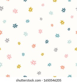 Star pattern background. Cute vector repeat design.