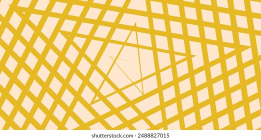 Star pattern line psychedelic abstract background, Pastel color retro groovy pattern.