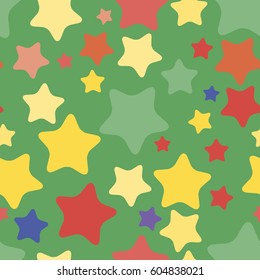 Star pattern. Night sky, starry sky. Seamless. Colorful elements for cards, packaging, paper, typography, business cards, tissues. Vector illustration