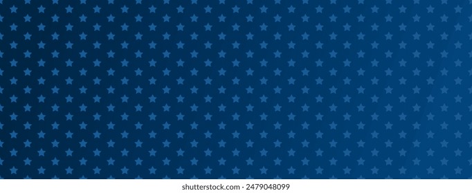 Star pattern on blue gradient background template. America 4th of July Memorial or Independence day theme wallpaper.	