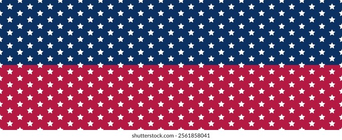 Star pattern on blue red stripe background template. America 4th of July Memorial or Independence day theme wallpaper.	
