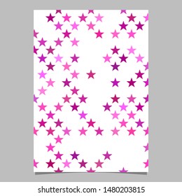Star pattern poster design - vector cover background graphic