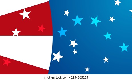 star pattern with red curve on blue lighting background for festive graphic design