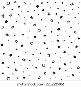 Patrón estelar. Fondo de estrellas vectoriales impecables. Ornamento festivo lindo de Navidad y festividades