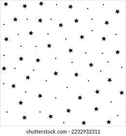Patrón estelar. Fondo de estrellas vectoriales impecables. Ornamento festivo lindo de Navidad y festividades
