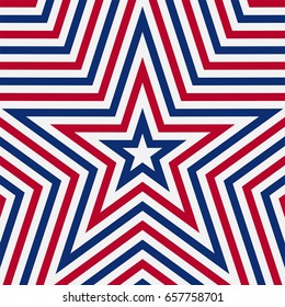Star Pattern With Usa Flag Color Background