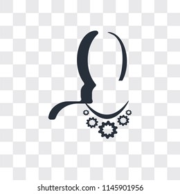Star pendant vector icon isolated on transparent background, Star pendant logo concept