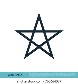 Star / Pentagonal Icon Vector Logo Template Illustration Design. Vector EPS 10.