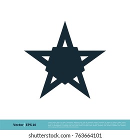 Star / Pentagonal Icon Vector Logo Template Illustration Design. Vector EPS 10.