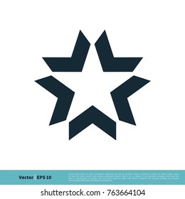 Star / Pentagonal Icon Vector Logo Template Illustration Design. Vector EPS 10.